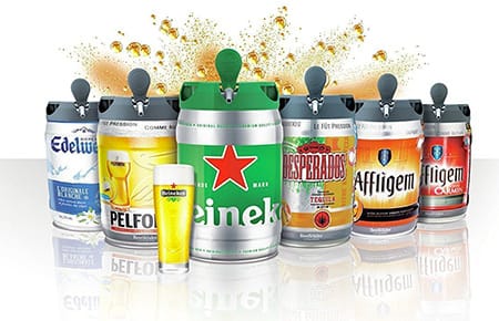 Seb tireuse a biere beertender - vb310e10 - compatible futs 5 l - noir + 2  f–ts de biere blonde 5l fischer tradition SEB